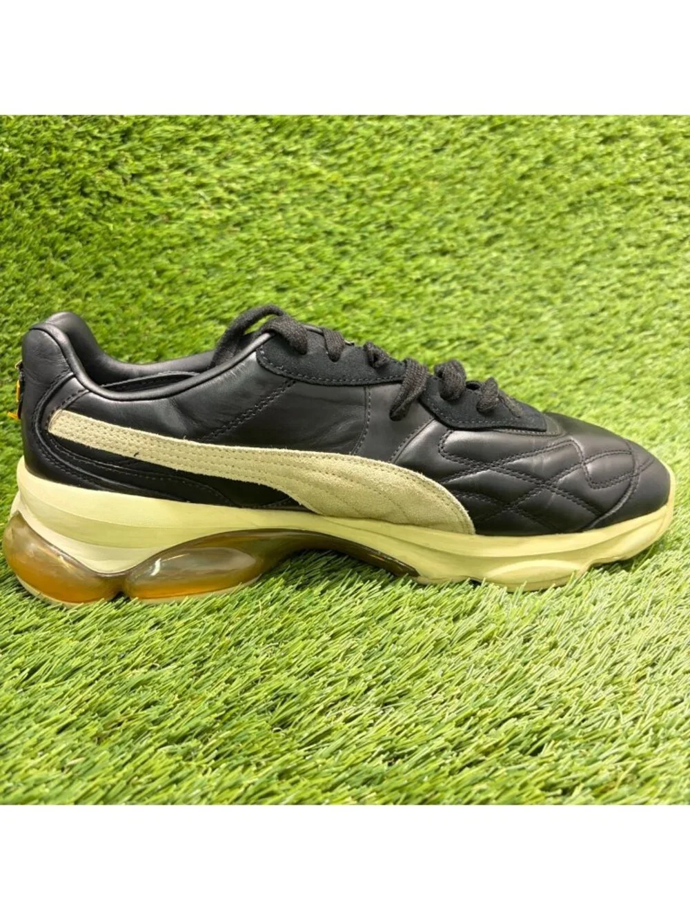 PUMA Rhude x Cell King Mens Size 11 Black Beige Athletic Leather Shoes Sneakers
